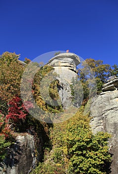 View from the bottom of Chimney Rock