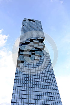 View from the bottom of Mahanakhon building.