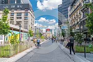 View of Boulevard Anspach in Brussels