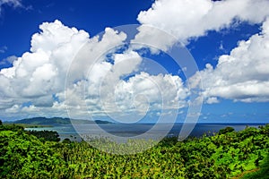 View of Bouma National Heritage Park and Somosomo strait on Taveuni Island, Fiji