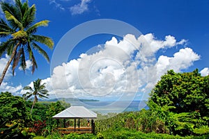 View of Bouma National Heritage Park and Somosomo strait on Taveuni Island, Fiji
