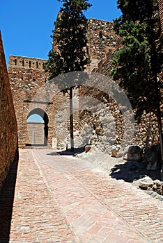 View through Boveda Gate at Malaga castle. photo