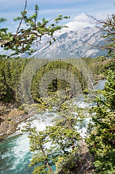 View of Bow Fall and Bow River photo