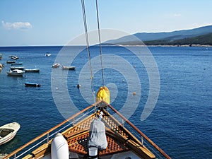 Bow of sailing ship