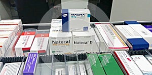 View of a box of Viagra
