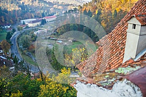 View of the Bran Village from Bran Castle