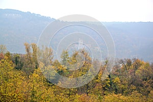 Branik Slovenia village view Gorica Karst Primorska region castle Rihenberk Kras photo