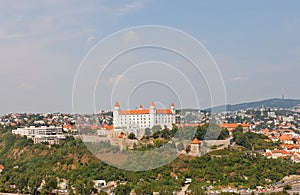 View of Bratislava castle in Bratislava, Slovakia