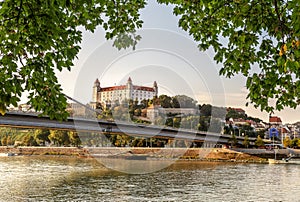 View of Bratislava castle in Bratislava capital of Slovakia