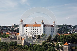 View of Bratislava Castle famous sight of slovakia