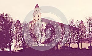 Pohled na Bratislavský hrad dominantu Slovenska