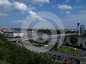 Pohľad z Bratislavského hradu je súbor budov v historickom areáli, ktorý zaberá vrchol kopca. Slovensko