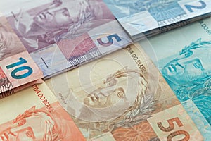View of the Brazilian money / reais.