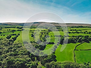 View of Brecon Beacons National Park from a window of the castle