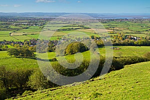 View from Brent Knoll Somerset to Quantock Hills photo