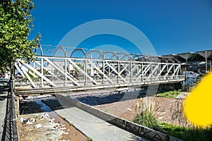 View on bridge across the Mapocho River in  Santiago.Chile photo
