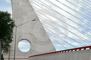 View of bridge against sky. Modern architecture photo