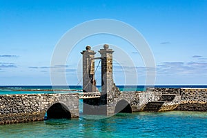 View of the Bridge of the Balls Puente de las Bolas in Arrecife, Lanzarote photo