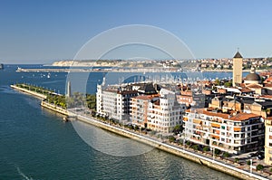 View from bridge of Bizkaia, Portugalete