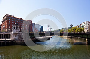 View of the Bridge called Puente Pedro Arrupe, Bilbao