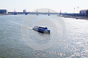 View from the bridge over the Danube Budapest