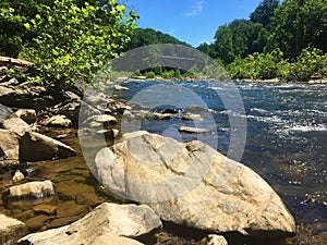 View of Bridge from River Rocks in Patapsco Valley State Park