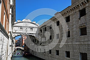 View of the Bridge of Sighs Ponte dei Sospiri