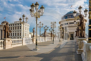 View at the bridge in Skopje