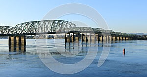 View of the bridge Vancouver, Washington to Portland, Oregon 4K