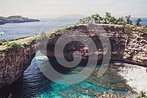 View on broken beach, Nusa Penida ,Indonesia.