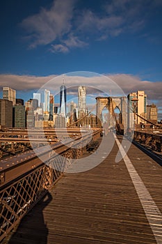 View from the Brooklyn Bridge at Sunrise