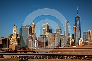 View from the Brooklyn Bridge at Sunrise