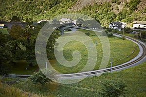 View of Brusio spiral viaduct