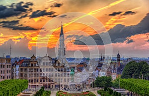 View of Brussels city center