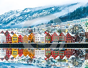 View on Bryggen in Bergen