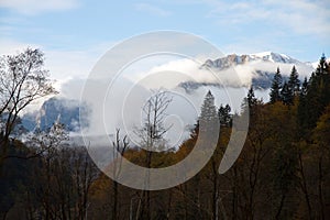 View at the Bucegi mountains, Romania