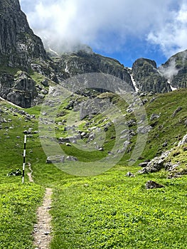 the view of Bucegi mountains during summer