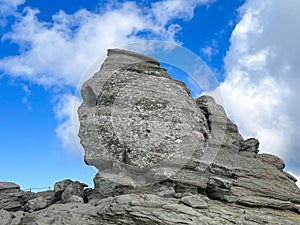 the view of Bucegi mountains during summer