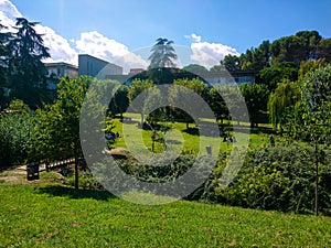 View of bucolic University campus photo