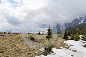 Bucsoiu mountain view from Poiana Izvoarelor cabana