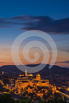 View of Budapest in Hungary at night