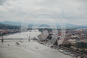 view of Budapest from Mount Gelert