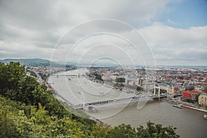 view of Budapest from Mount Gelert