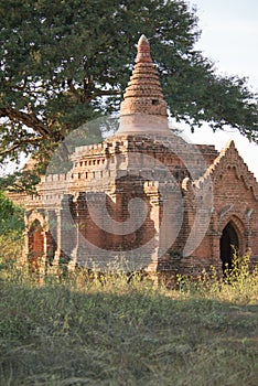 A view of buddhist temples in Bagan, Myanmar.