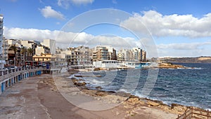 View of Bugibba in St. Paul\'s bay, Malta