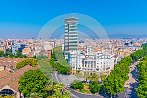 View of the building of Comandancia Naval de Barcelona in Spain photo