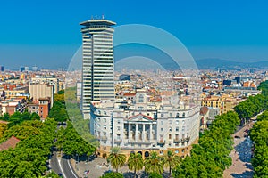 View of the building of Comandancia Naval de Barcelona in Spain photo