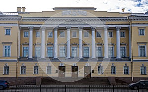 View of the building of the Constitutional Court of the Russian Federation on the Senate Square in  Saint Petersburg