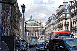 View of the building of the Grand Opera in Paris