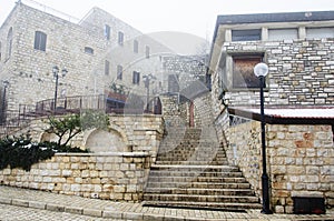 View of building in old Safed photo